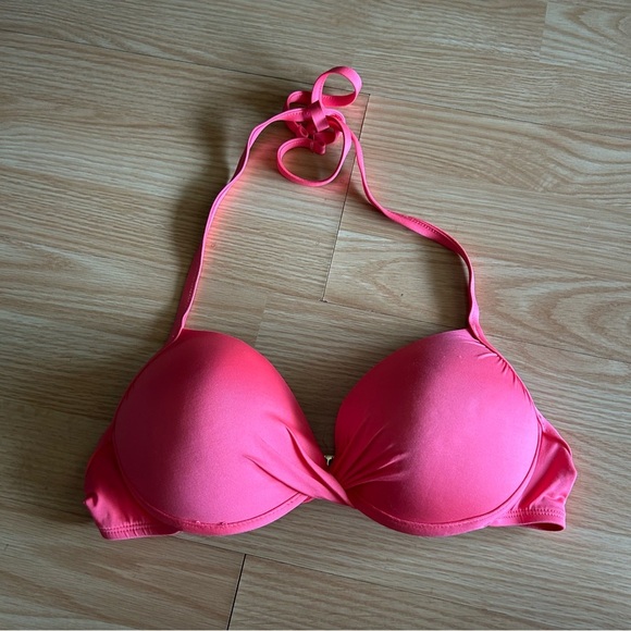 Mossimo Supply Co. Hot Pink Push Up String Bikini Top Medium - Picture 1 of 7